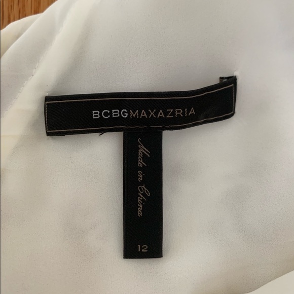 BCBGMAXAZRIA cream sequin A-line cocktail dress - Picture 4 of 5